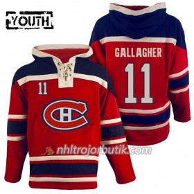 Barn Ishockey Montreal Canadiens Brendan Gallagher 11 Röd Sawyer Hooded Sweatshirt